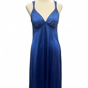 Vintage Vanity Fair Deep Blue Slip Dress
